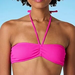 Forever 21 Pink Bandeau Halter Swim Top